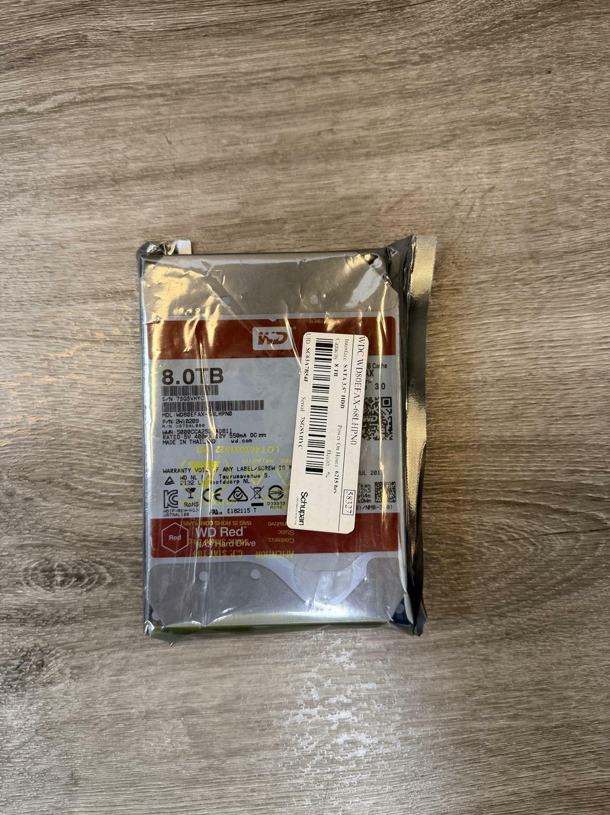 SCHUPAN SANITIZED 8 TB SATA 3.5" HDD Internal Drive | Tested & Wiped