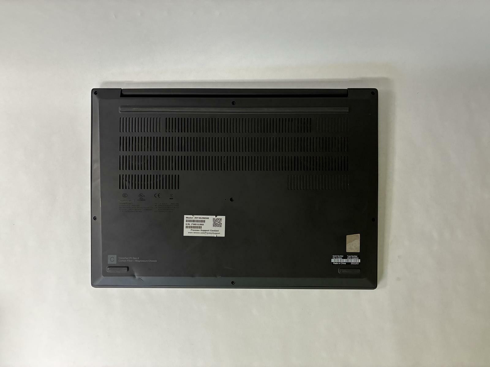 LENOVO THINKPAD P1 GEN 4 Intel(R) Core(TM) i9-11950H@2.60GHz 256GB SSD 32GB