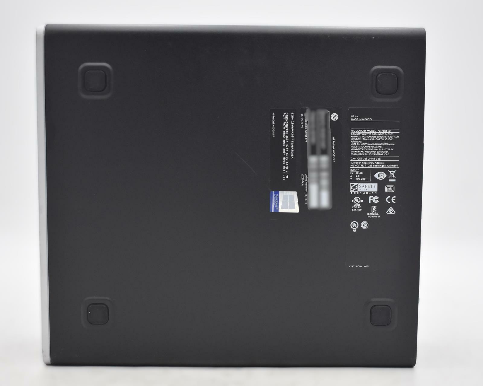 HP PRODESK 400 G5 SFF INTEL CORE I5-8500 3.00GHz  8GB 500 GB HDD NO OS