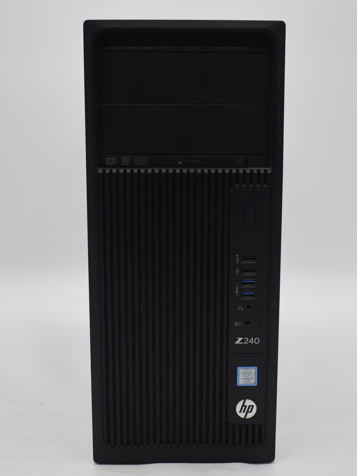 HP Z240 TOWER INTEL CORE i7-7700 3.60GHz  16GB 512GB SSD + 1TB HDD NO OS