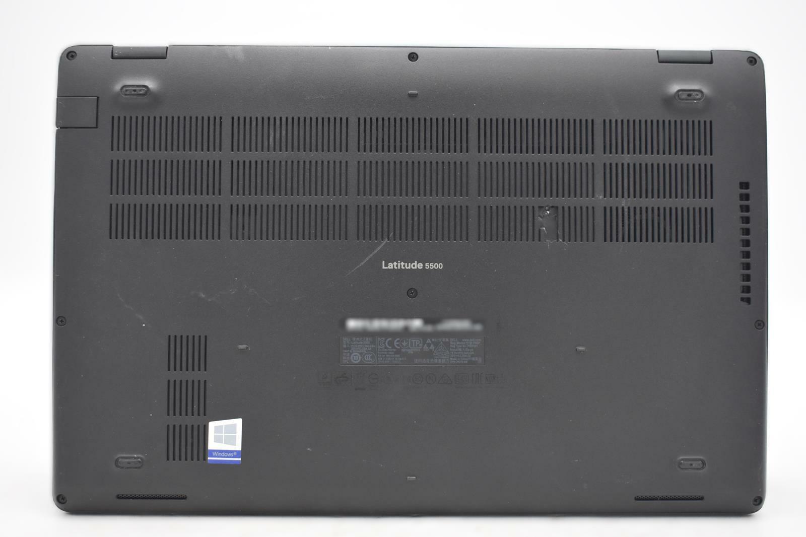DELL LATITUDE 5500 Core(TM) i5-8265U CPU @ 1.60GHz NO HDD 8 GB RAM NO OS