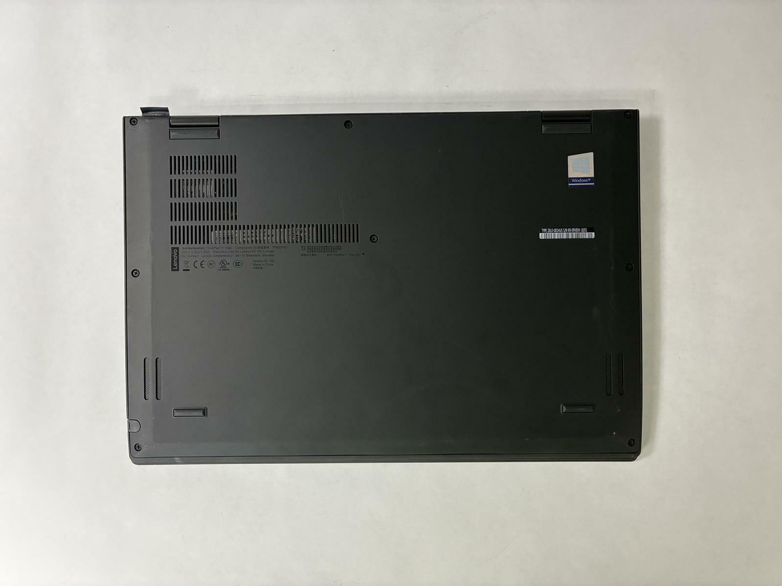 LENOVO ThinkPad X1 Yoga 3 Core(TM) i7-8650U @1.90GHz 256 GB 16 GB NO OS NO BATT