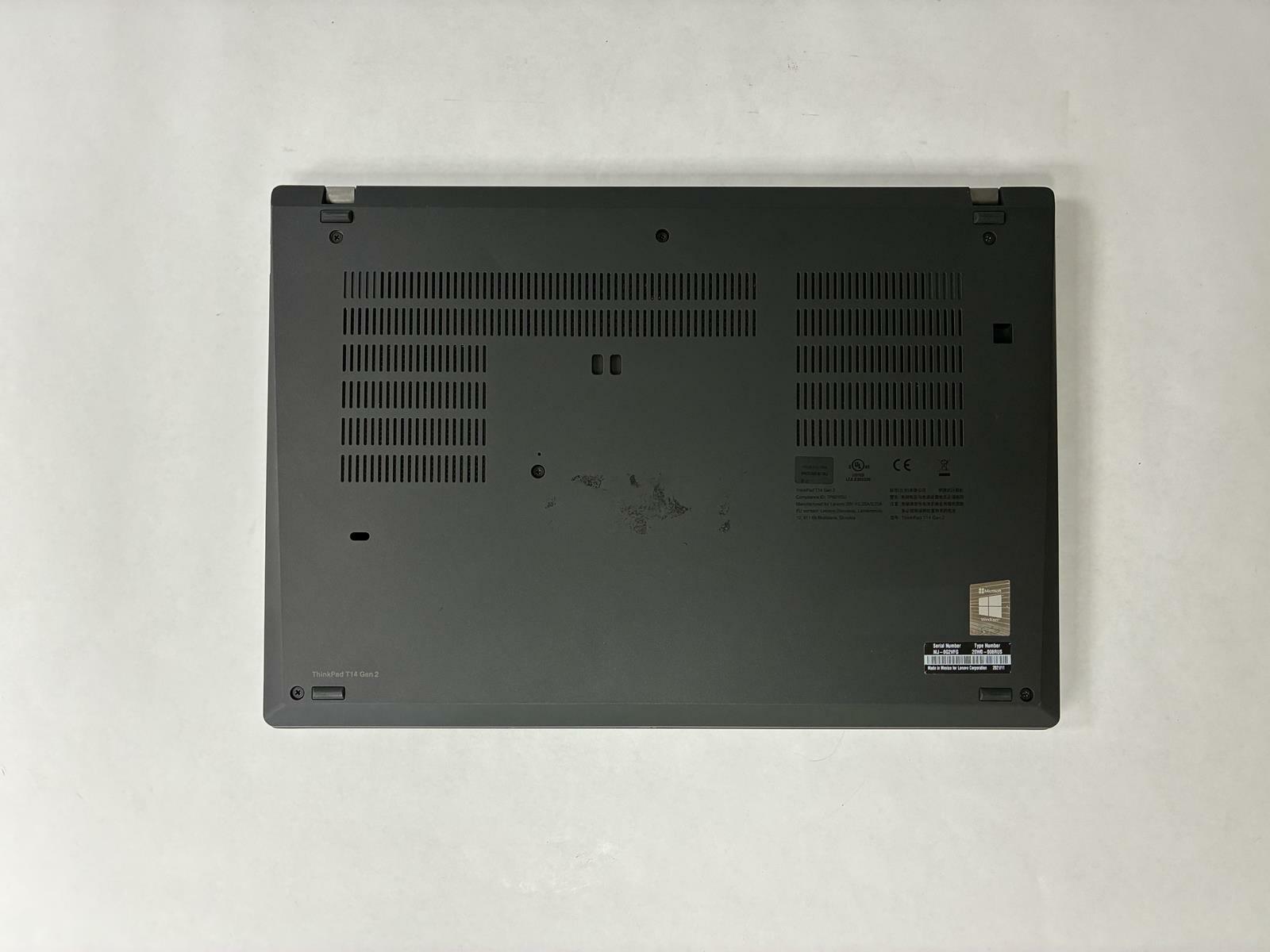 LENOVO ThinkPad T14 Gen 2i Core(TM) i5-1145G7 @ 2.60GHz 0GB SSD 16 GB RAM NO OS