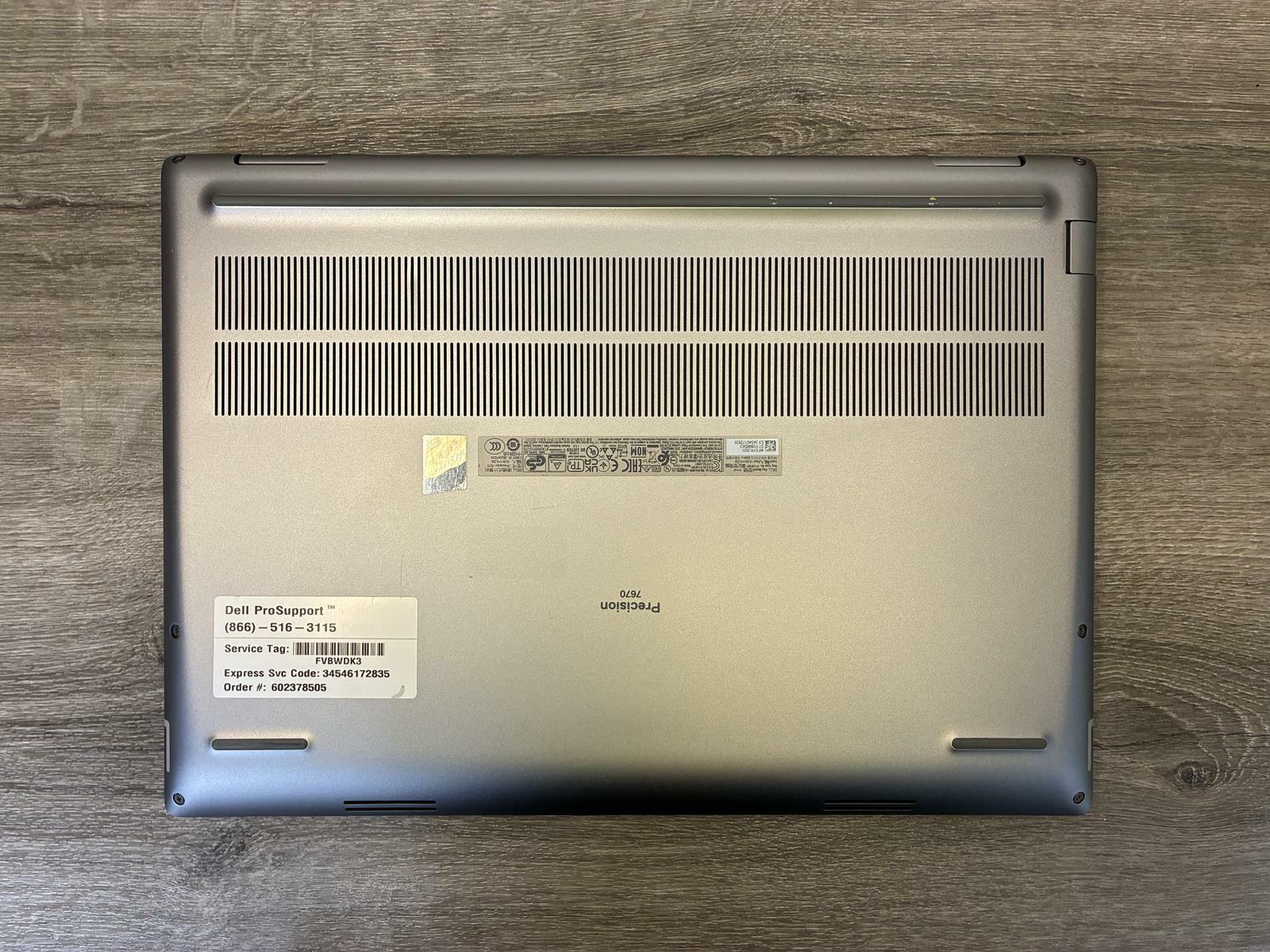 DELL PRECISION 7670 Intel(R) Core(TM) i7-12850HX NO HDD 32GB RAM NO OS